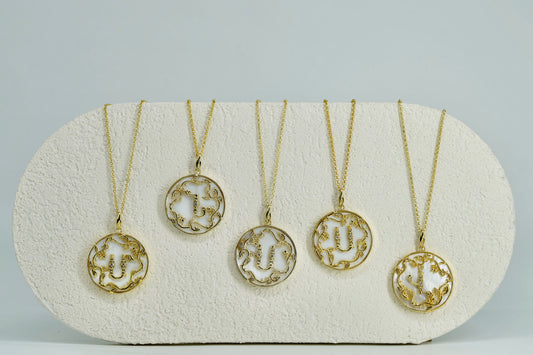 Sadaf Grape Initial Necklace