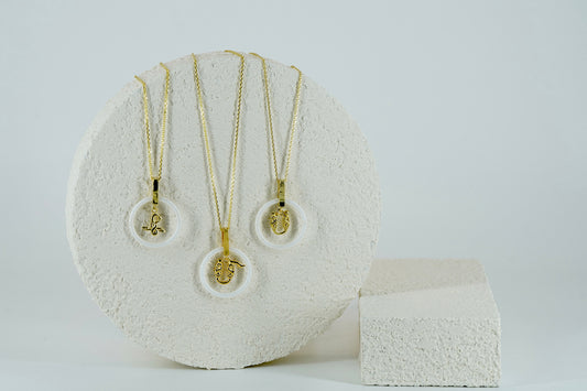 Ceramic Gold Plated Silver Necklace