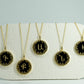 Alphabet Onyx Gold Plated Pendant