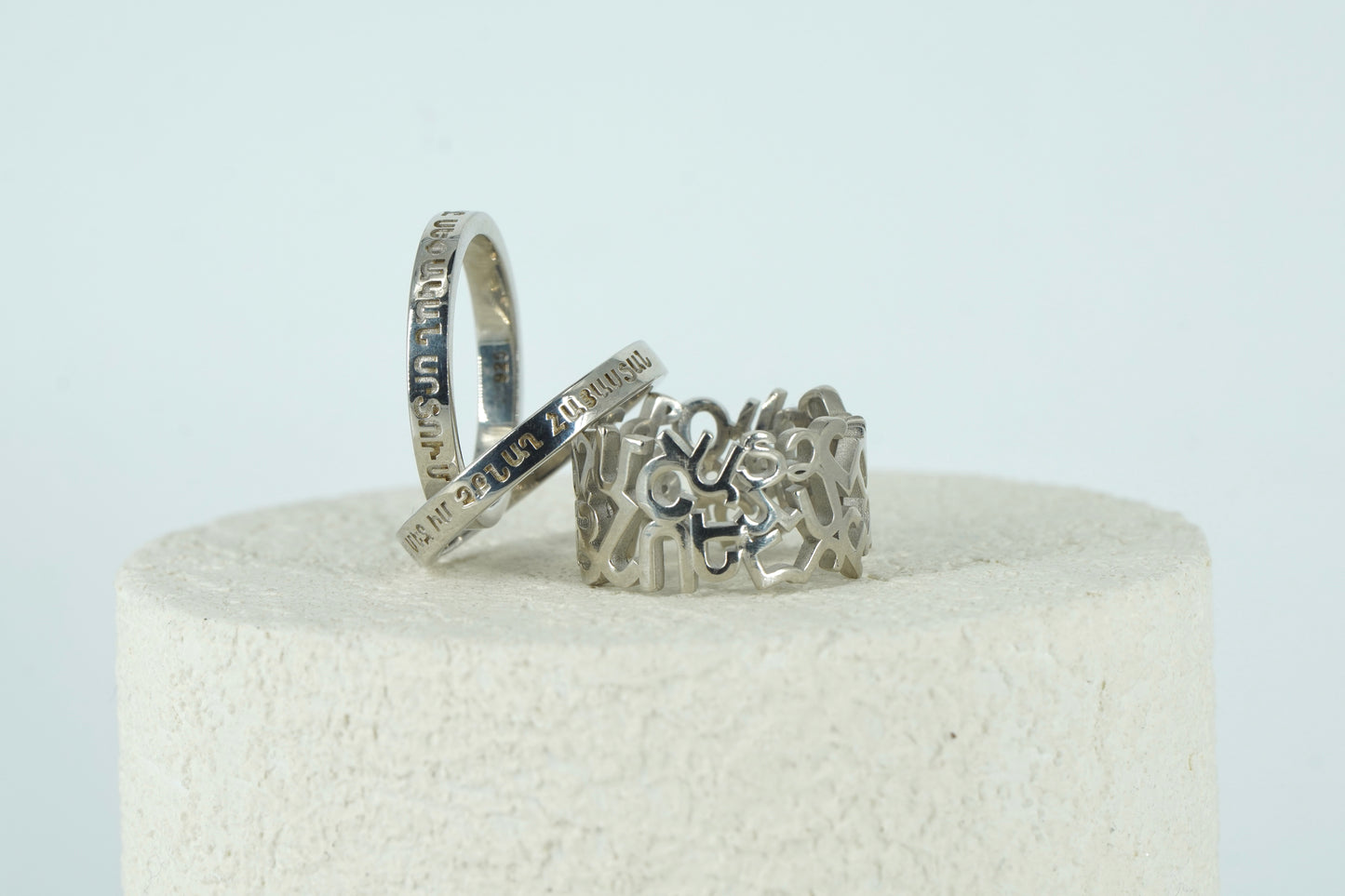 Unique 3 Layer Ring Silver
