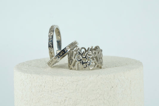Unique 3 Layer Ring Silver