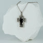 Black Onix Silver Cross Necklace