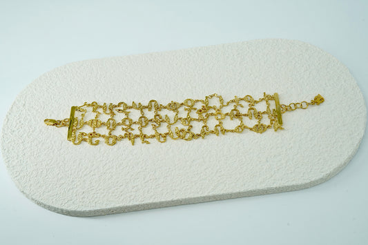Alphabet 3 Line  Bracelet