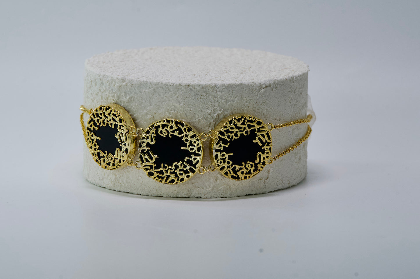 Black Onyx Gold Bracelet