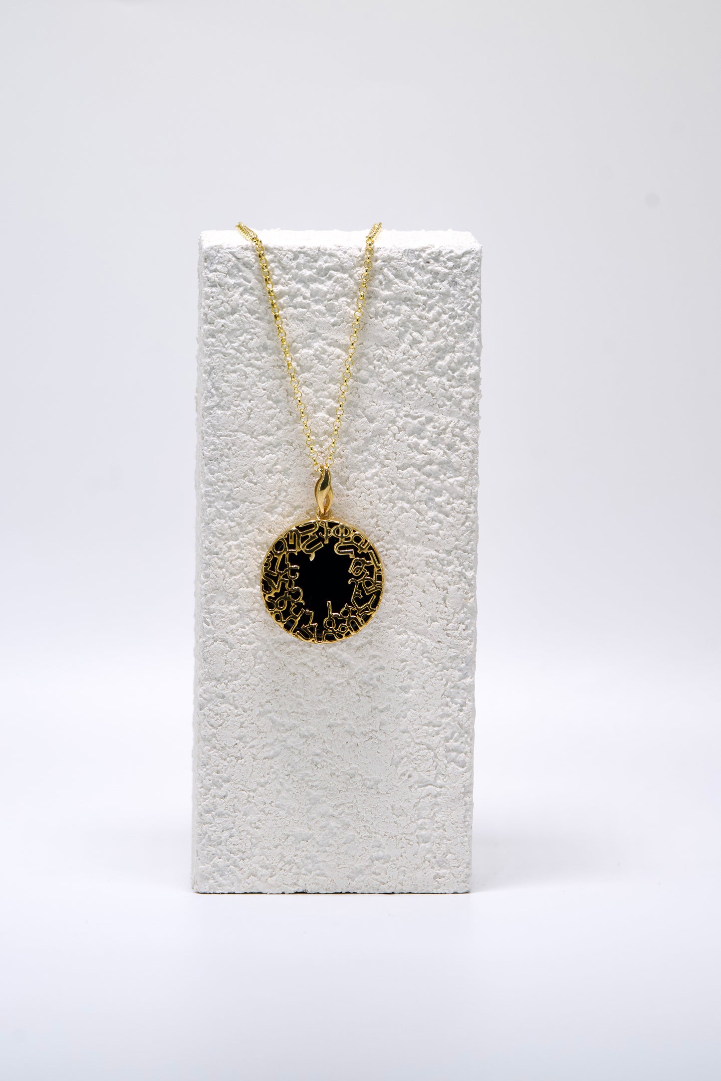 Black Onyx Gold Necklace