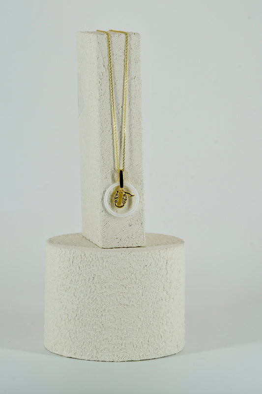 Ceramic Gold Plated Silver Necklace