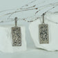 Silver Alphabet Vertical Earrings