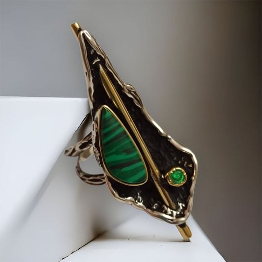 Malachite Ring Unique