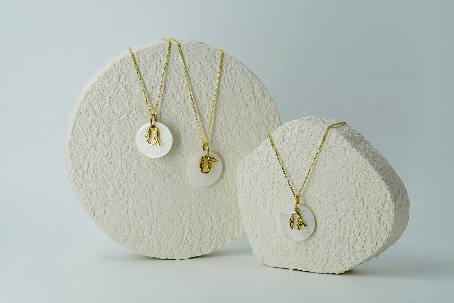 Mother of Pearl Initial Necklace