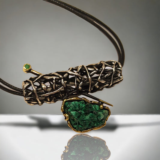 Raw Malachite Necklace