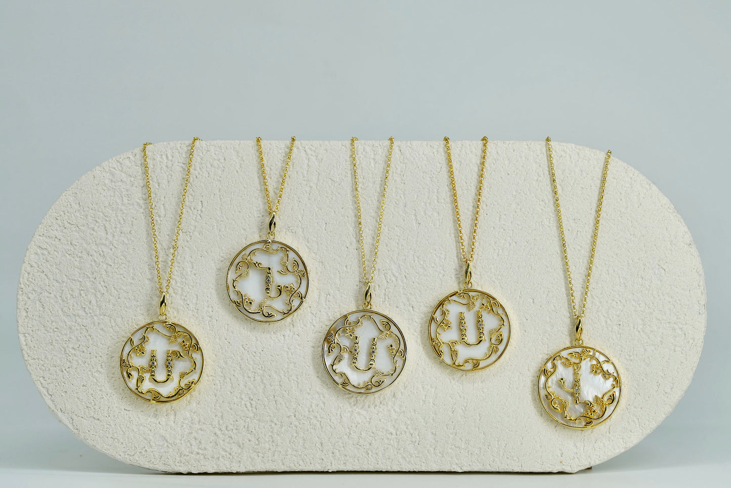 Sadaf Grape Initial Necklace