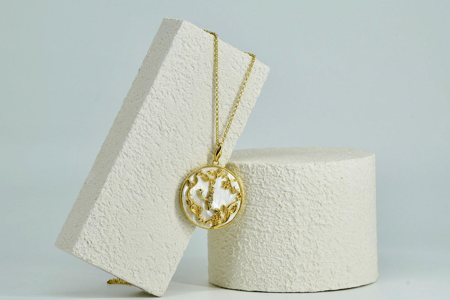 Sadaf Grape Initial Necklace