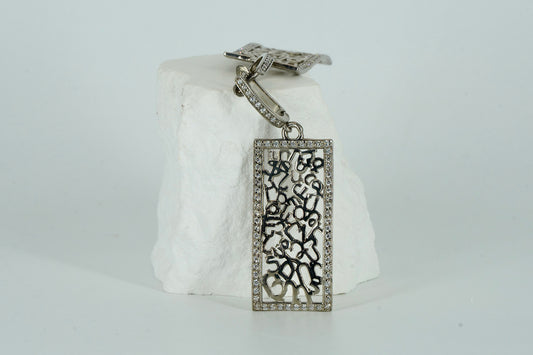 Silver Alphabet Vertical Earrings