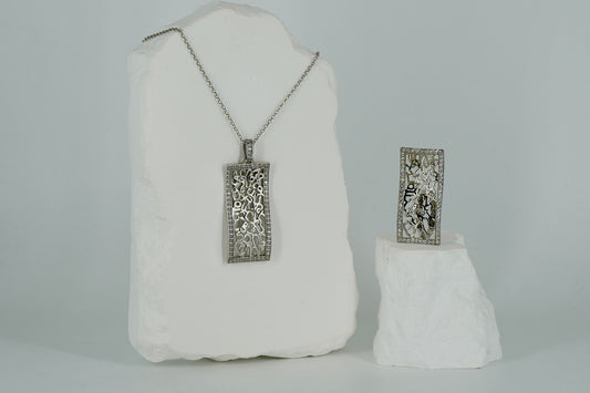 Vertical Alphabet Silver Set