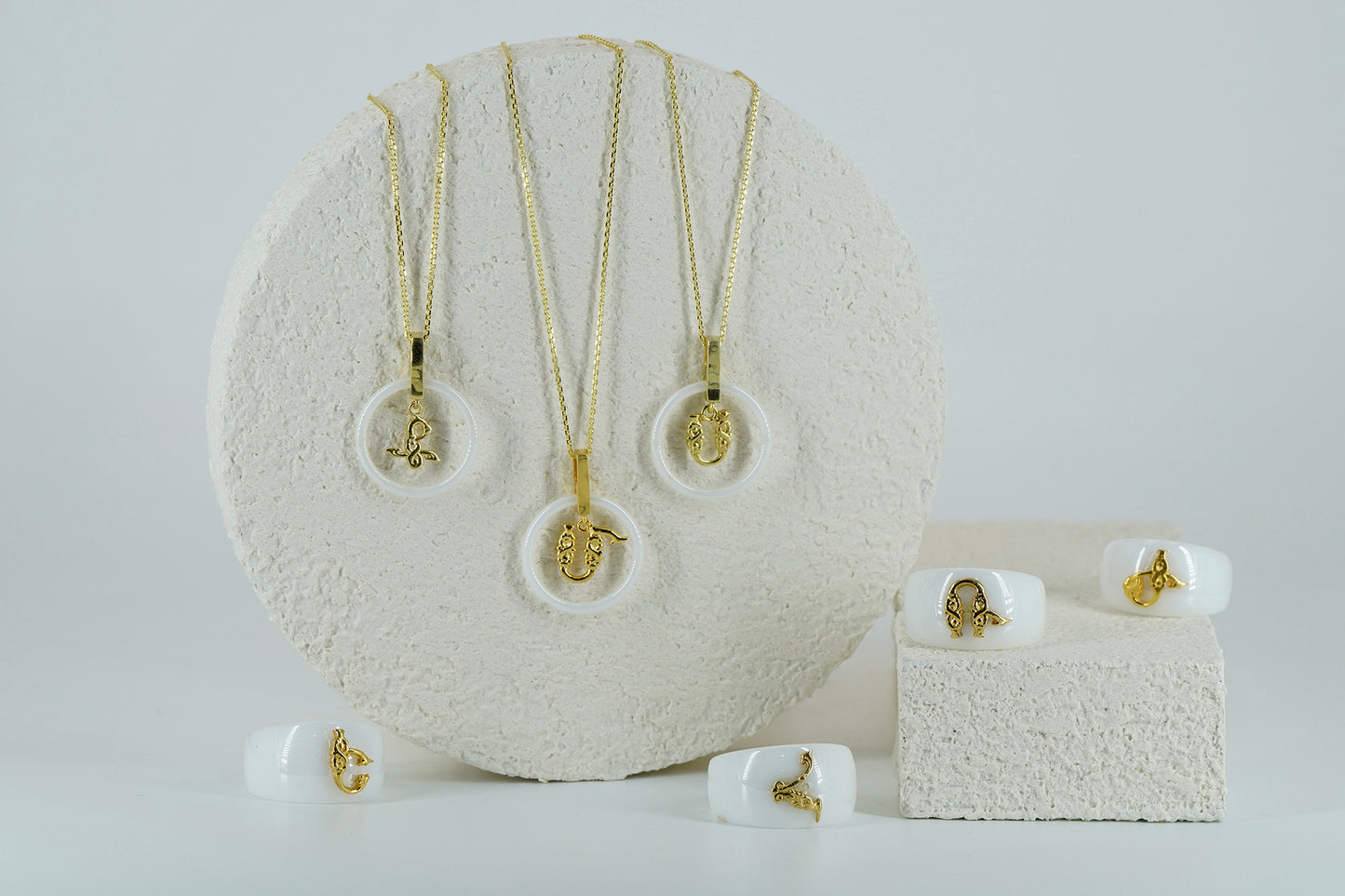 Ceramic Silver Gold Plated Set