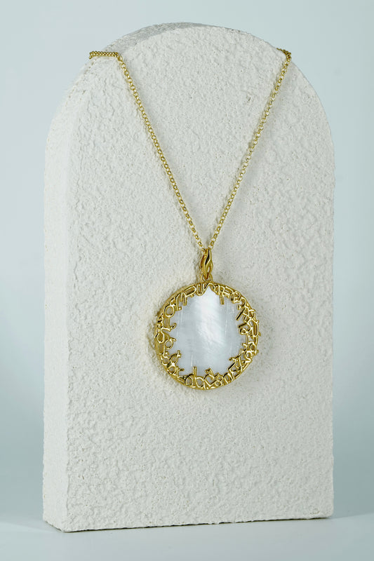 Alphabet Sun Necklace Golden