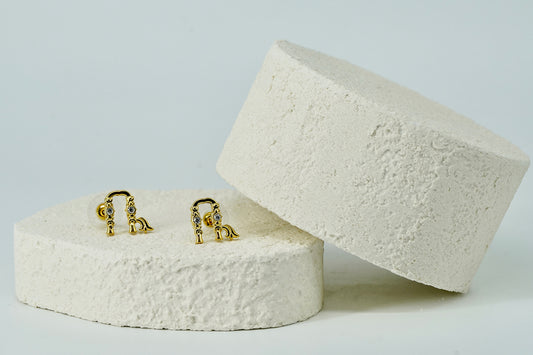 Gold Plated Initial Earring