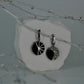 Black Onyx Moon Earrings