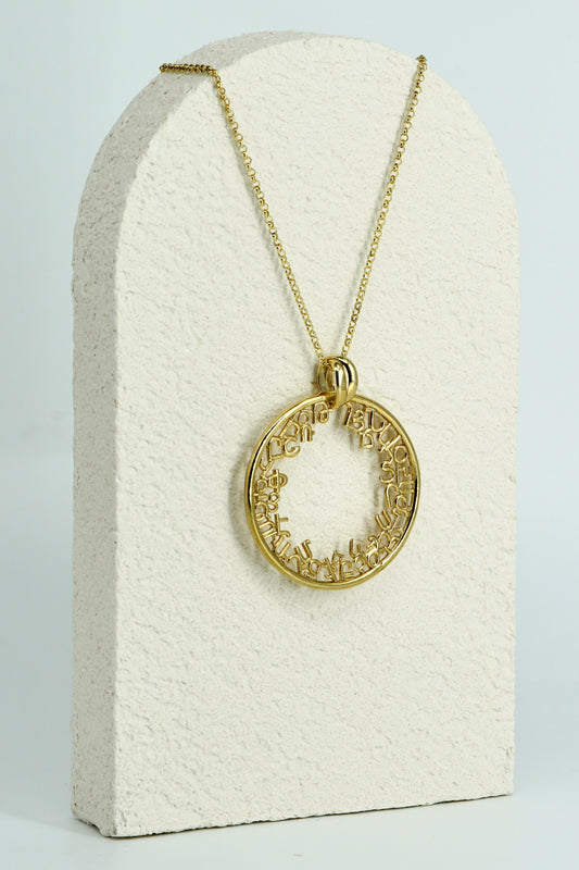 Silver Gold Plated Alphabet Necklace