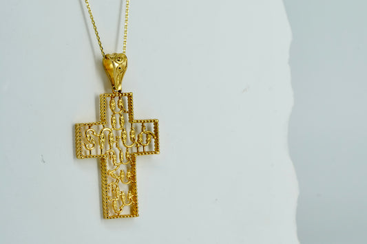 Silver Gold Plated Cross Necklace