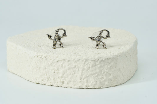 Silver Initial Earring